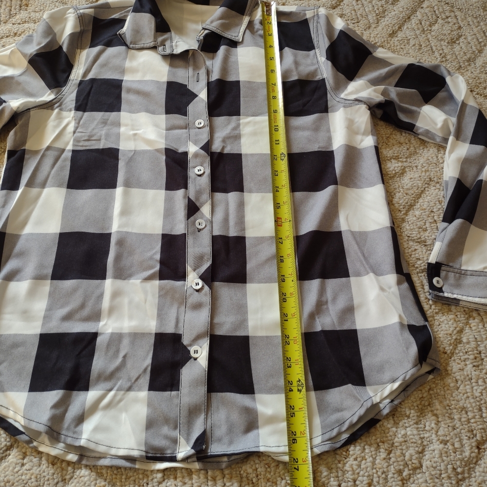 Black & White Buffalo Plaid (NIB) - Picture 7 of 16